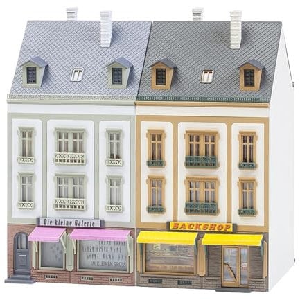 Faller FA 130702 - 2 Reihenhäuser Beethovenstraße, Zubehör für die Modelleisenbahn, Modellbau, 27.5 x 5.4 x 39 cm
