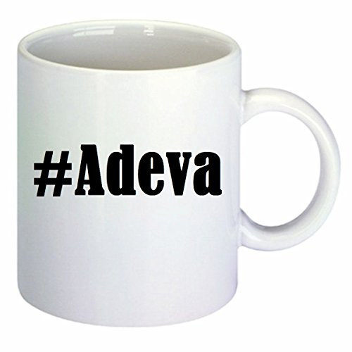Kaffeetasse #Adeva Hashtag Raute Keramik Höhe 9,5cm ? 8cm in Weiß