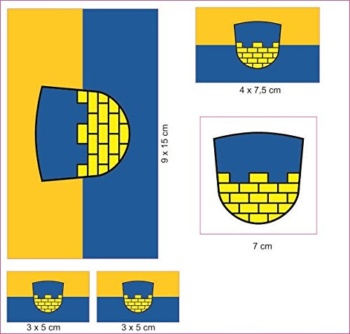 U24 Aufkleberbogen Landkreis Bautzen Aufkleber Set Flagge Fahne