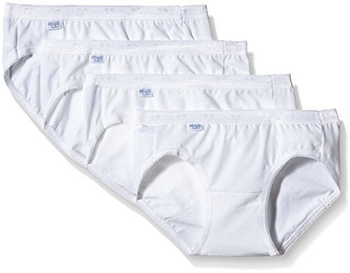 Sloggi Basic+ Mini 4P Slip, Pacco da 4 , Donna, Bianco(White 0003), IT 4 EU 44