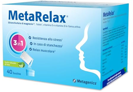 MetaRelax - In Situazioni di Stress, Stanchezza e Tensione Muscolare - 40 Bustine