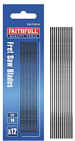 Faithfull Fretsaw Blades (Pack 12) 14 Tpi