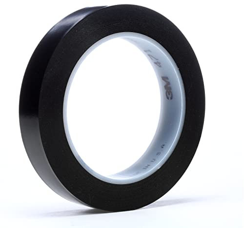 3M Nastro con Film Vinilico 471, 25 mm X 33 m, 36 Pezzi, Nero