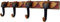 GURU SHOP Langer Wandhaken Elefant aus Holz, Hakenleiste, Garderobe, Rot, 15x60x5 cm