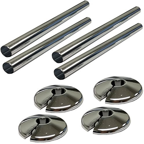 4 x 15mm Radsnaps and Collars CHROME -Free P & P