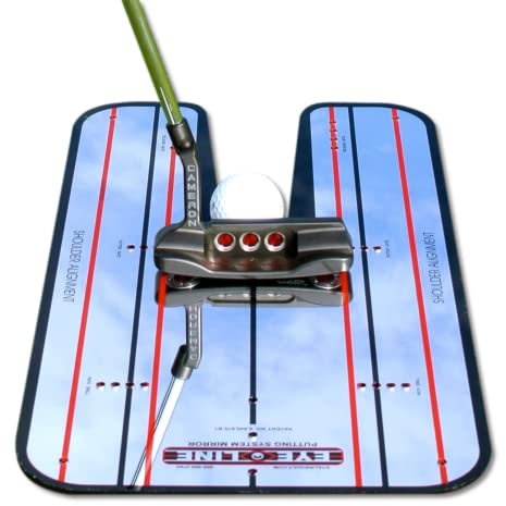 EyeLine Golf Classic Putting Mirror - 17.5 x 9.25 Alignment Training Aid Used by Top Tour Pros for Consistent Setup, Checks Eyes-Shoulders-Putter Face for Improved Accuracy, Indoor-Outdoor Practice