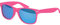 Balinco Lunettes de soleil UV400 CAT 3 CE Rubber - avec charnière à ressort pour femmes & hommes (rose - bleu miroité)