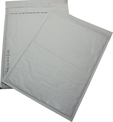 50 St. Luftpolsterversandtaschen Gr. 10 K weiß 370 x 480 mm Briefumschläge DIN A3+ C3