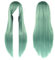 Fouriding 31 Mint Green Women's Long Straight Cosplay Party Wigs Hairpieces Hair Cap Lolita Style Anime Wig