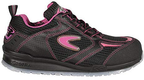 Cofra 78450-005.W40 EVA S1 P SRC Sicherheitsschuhe, Schwarz/Fuchsia, Größe 40
