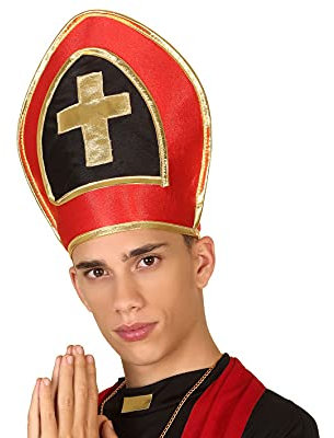 Atosa 34951 Hut Kardinal, Schwarz/Rot/Gold, Unisex – Erwachsene