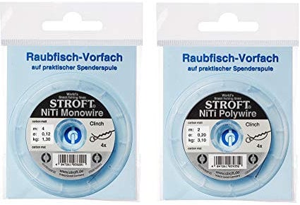 WAKU Stroft Vorfachschnur NiTi Monowire 4m, 0.14mm 1.6kg