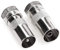Nanyi TV-T/F-Stecker auf RF-Koax-Antennenadapter F-Stecker auf 9,5 TV-Buchse/Stecker, silberfarben