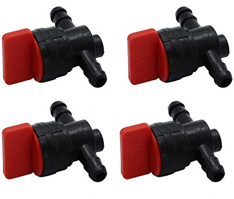 TAKPART 4 x Universal Petrol Tap Fuel Tap for 6mm Petrol Hose