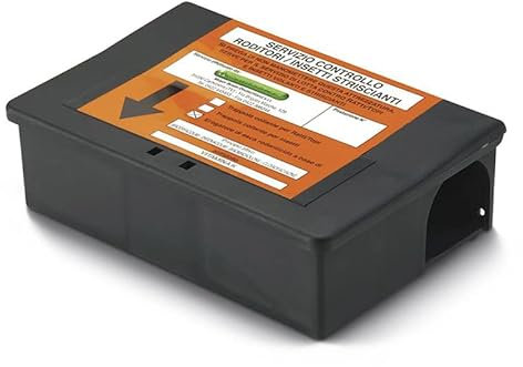 VIRSUS Palucart Contenitore per Esche Topicide Velenose Stazioni di Sicurezza a Norma Distributori Erogatori per Ratti e Topi Grandi di Colore Nero