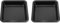 2Pcs Square Baking Pan, Non Stick Oven Baking Tray Set Heavy Duty Black Carbon Steel Baking Sheets Deep Roasting Tins Pans for Cake, Brownies, Roasting, 8.9inch