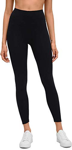 Lemedy Damen hohe Taille Tight Yoga Pants Workout sportliche Leggings (Schwarz, S)