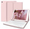 zoyu Keyboard Case for iPad 10.2 inch with Pencil Holder, Soft TPU Back Stand Cover with Magnetically Detachable Wireless Keyboard for iPad 9th / 8th / 7th Generation (2021/2020/2019), Pink