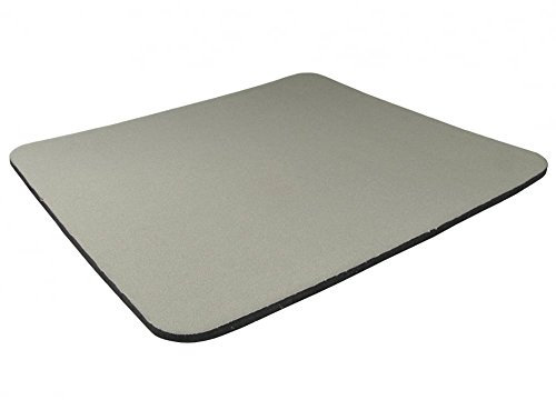 CableStop ® 6MM PLAIN BLACK BLUE GREEN YELLOW RED GREY FABRIC MOUSE MAT FOAM BACK PC DESKTOP COMPUTER LAPTOP MOUSE PAD (Grey)