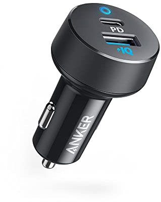 Anker Car Charger USB C, 32W 2-Port Compact Type C Car Charger with 20W Power Delivery and 12W PowerIQ, PowerDrive PD 2 with LED for iPad Pro, iPhone XS/Max/XR/X/8/7, Pixel 3/2/XL and More