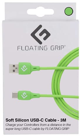 FLOATING GRIP USB-C Cable covered in Green soft silicon by (3M) (Electronic Games)