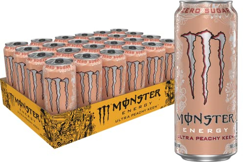 Monster Energy Ultra Peachy Keen, Sugar Free Energy Drink, 16oz