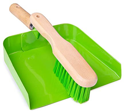 Bigjigs Toys Wooden Dustpan and Brush Set for Kids and Toddlers
