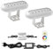 CHNXU 2er Set LED Unterwasserlicht RGB Poolbeleuchtung 380LM 6-18W Unterwasserleuchte, IP68 Wasserdicht LED Unterwasserbeleuchtung Pool Lichter mit 12V Netzteil für Aquarium Brunnen Teich Swimmingpool