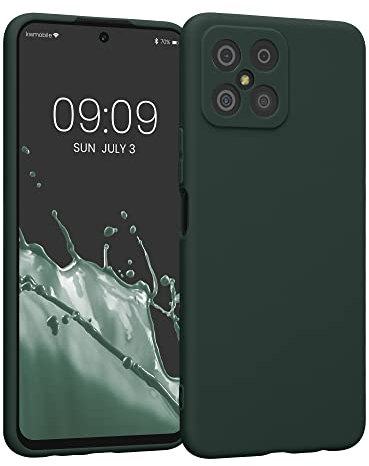 kwmobile Carcasa Compatible con Honor X8 Funda - con Bordes elevados - Apto Carga inalámbrica - Verde Musgo Mate
