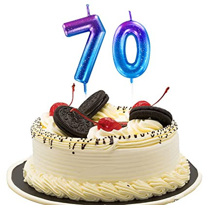 Geburtstagskerzen Zahlen 70 Geburtstag Deko, GoldRock Kerze Wunderkerzen Geburtstag 70,Geburtstagskerze 70. Geburtstag Männer Frau, Kerzen Geburtstag 70 Jahre, Geburtstagskerzen für Torte,Hochzeitstag