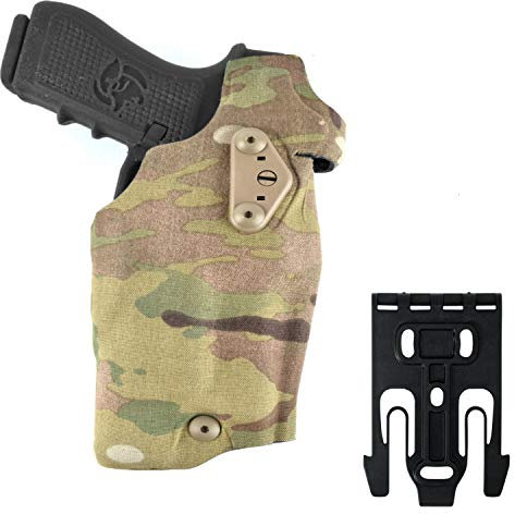 SAFARILAND 6354DOMS19-Light/RDS ALS Holsterkorpus QLS-Gabel MS19, STX/Cordura/MultiCam, li, G17,22 (Gen 3-4) +M3, TLR-1, SF X200/X300U + Dr. Optic Red Dot