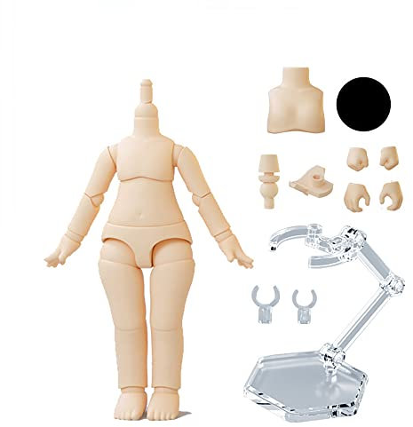 XiDonDon 1/12 Skala BJD Puppenkörper 9.6cm/11cm YMY2 Körper Action Figuren Ersatz Körper Puppe Zubehör (Milky White,9.6cm)