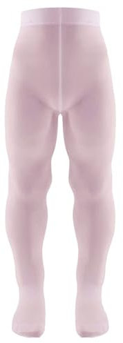 AQUILONE Collant Micro 50 Denari, Calze Bambina in Morbida Microfibra, Calzamaglia Elasticizzata e Coprente - Made in Italy - 1 Paio (Rosa, 4)