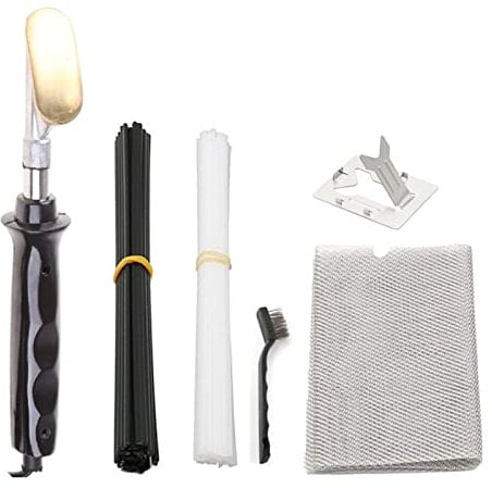 50W Plastic Welding Kit with Soldering Iron Tips,Fast Heating Plastic Welder & Soldering Iron Gun,Sandpaper, PolyPlaz Rods, PP Rods for Car Bumper, Dashboard, Kayak, Canoe Repair Tool