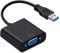 OcioDual USB 3.0 auf VGA M/F Kabeladapter 1080p Full HD Video Grafikkabel Schwarz fur PC Computer Laptop Monitor Projector, Grafikkarte Kabel Adapter Auflösung 1920 x 1080 bei 60 Hz