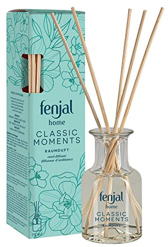 fenjal home Raumduft - 75 ml, luxuriöser Chypre-Blumenduft, 5 Rattan-Stäbchen, bis zu 6 Wochen Dufterlebnis - Classic