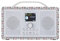Alano UKW/DAB+ Radio: EIN tragbarer Hörer, Unterstützt UKW, DAB+, hat Bluetooth und AUX - IN. Mit Doppelalarmmodus. Im Retro - Design mit Blumenmuster, ideal für Garten und Küche.
