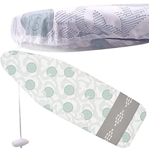 ZJIEX Copriasse E Cuscinetto per ASSE da Stiro, Copriasse da Stiro in Cotone di Ricambio, Fodera per ASSE da Stiro Resistente alle Bruciature E alle Macchie (Color : 43x14in(110x35cm))