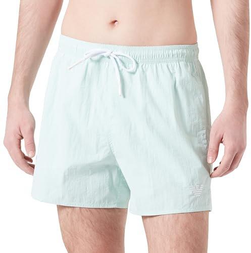 Emporio Armani Herren Embroidery Logo Swim Boxer Beachwear, Water Green, 54