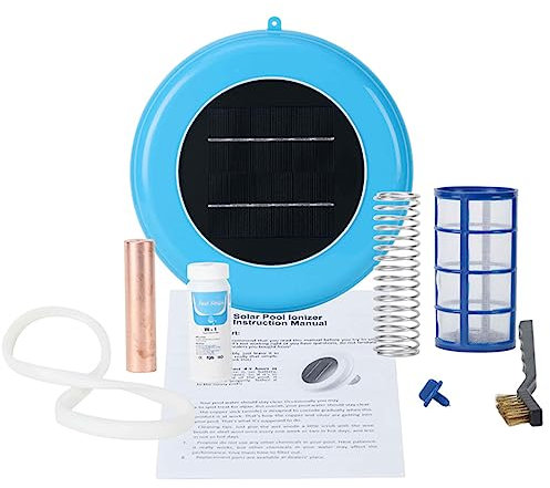 oiakus Solar-Pool-Ionisator, Pool-Ionisator-Reiniger, Schwimmbad-SPA-Brunnen-Reinigungsgerät, Pool-Wasserklärer, Schwimmbad-Klärer für saubere Pools, Spas
