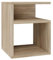 VBChome Nachttisch 30 x 30 x 40 cm Eiche Sonoma Nachttisch mit 2 Fächer für das Schlafzimmer offene Regale Büro Zimmer Modern Eiche Sonoma