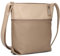Zwei Damen Umhängetasche JANA J10 Crossbody Bag 5 Liter Handtasche im Canvas-Stil im Bicolor-Design + passender Kosmetikbeutel/Geldbeutel gratis (hazel)