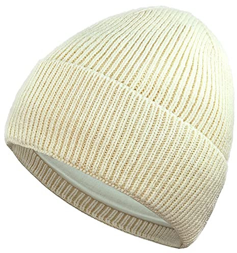 AUSUAYA Fleece gefütterte Beanie für Frauen Männer, warme Wintermützen für kaltes Wetter Schädelmütze S-K-H-1 (Mütze)
