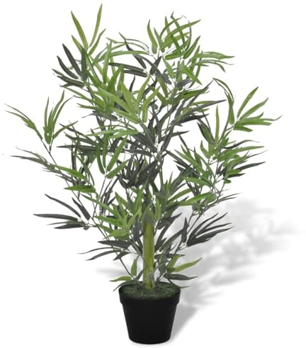Homgoday Bambou Artificiel 80cm 460 Feuilles Déco Intérieure Extérieure Antiallergique