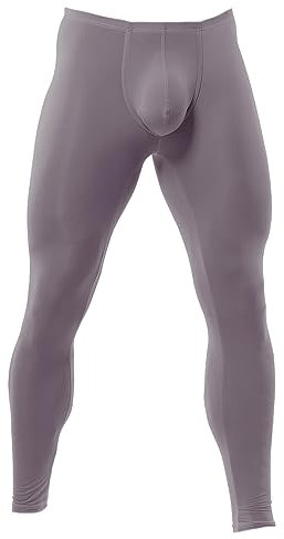 QiaTi Enge Lange Unterwäsche für Männer Sexy Lange Hosen Sexy Enge Unterwäsche Weiche Kompressionsunterwäsche für Männer Lange Leggings Hosen