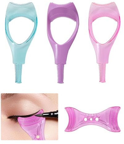 4 Stück Mascara Shield Applicator 4 in 1 Eyeliner Schablone,Wimperntusche Hilfe,Lash Shield,Wimpernkamm,Make Up Wimpernschablone,Mascara Schablone für Up Down Wimpern,Wimperntusche Helfer für Frauen