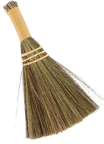 SOLUSTRE 1stk Miscanthus Kleiner Ginster Staubwedel Für Computertastaturen Reinigungsmittel Hexenzubehör Strohbesen Mini-Spielzeug Computerzubehör Künstlich Baby Haar Desktop-Pinsel Gras