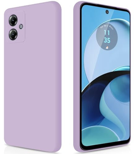 GiiYoon Funda para Motorola Moto G14, Case de Silicona Suave de TPU Carcasa Protector de Goma Fexible Prueba Liviano y a Delgado de Golpes Antirrayas para Teléfono (Violeta)