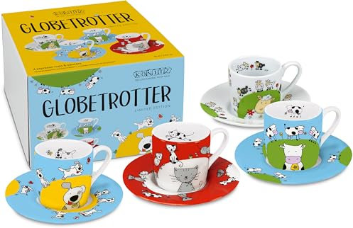 Könitz 11 5 053 2807 Espressotassem mit Untertassen, Porzellan