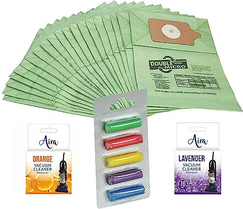 AMBARS 40 Pack Vacuum Cleaner Bags + 20 Air Fresheners, Paper, Compatible with Vacuum Cleaner, Numatic Henry Vacuum Cleaner Bags